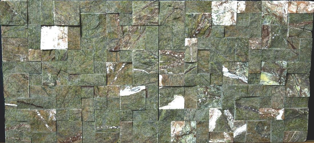 Forest Green Marble Split Face Stone Cladding Tiles